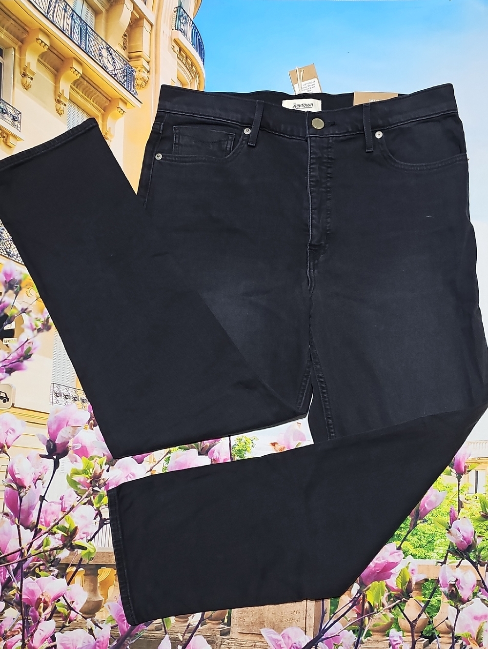 Revtown Straight Black Jeans‎ Size 32 New